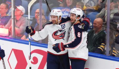 Wood scores 2 including winner in return from injury, lifting Blue Jackets to 4-3 win over Sabres