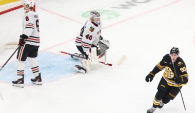 Fraser Minten scores in overtime to lift the Bruins past the Blackhawks, 4-3