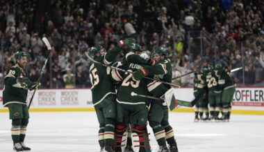 Eriksson Ek, Kaprizov return to lead the Wild past the Sharks, 8-7 in overtime