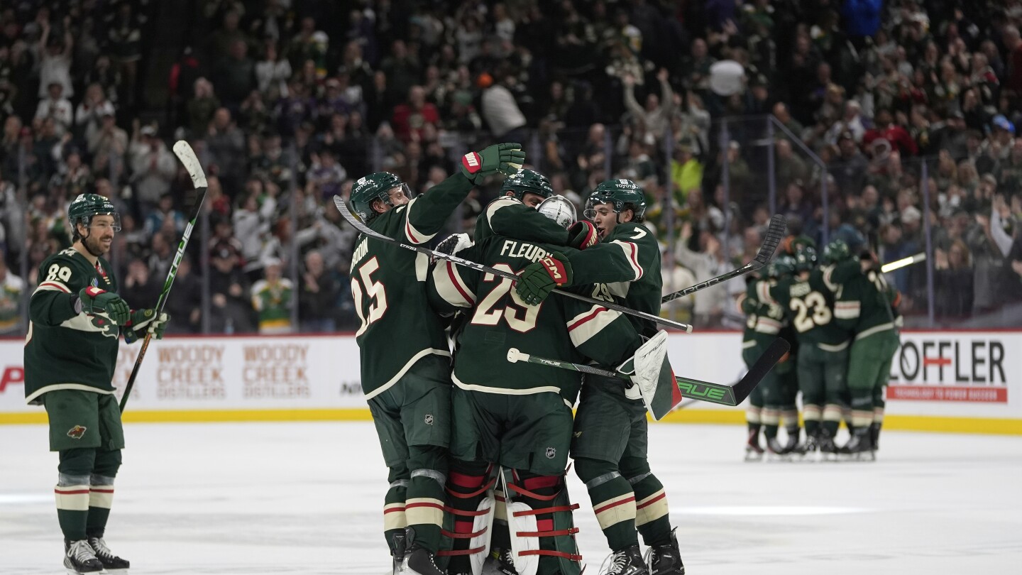 Eriksson Ek, Kaprizov return to lead the Wild past the Sharks, 8-7 in overtime