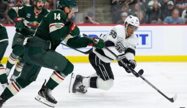 Kings score three goals in third period but lose to Wild in shootout