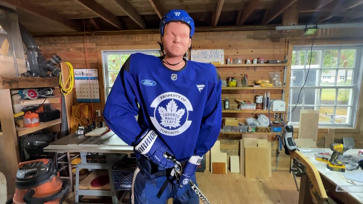 Cape Cod dad builds NHL-approved hockey training dummies