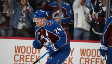 Nathan MacKinnon scores twice, Avalanche race past Bruins 4-1
