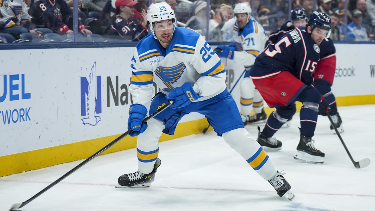 Jordan Kyrou a Healthy Scratch After Blues’ Blowout Loss to Capitals