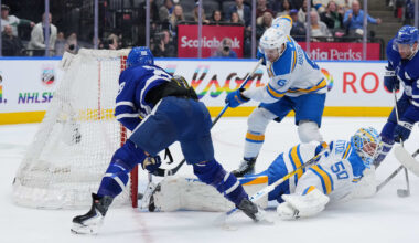 The St. Louis Blues lost their Tuesday night affair against the Toronto Maple Leafs on a nifty goal.