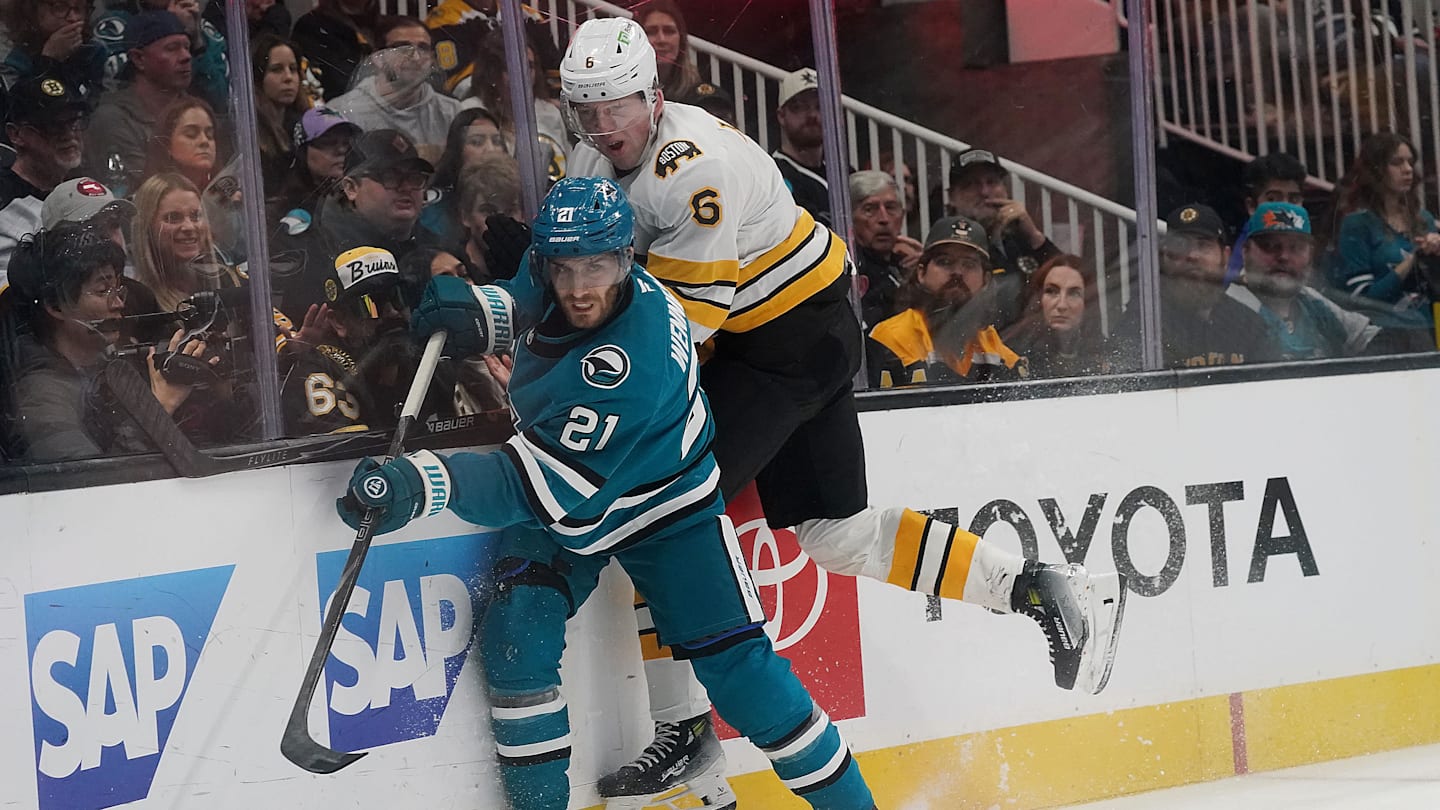 Boston Bruins unable to take bite out of Sharks in frustrating loss