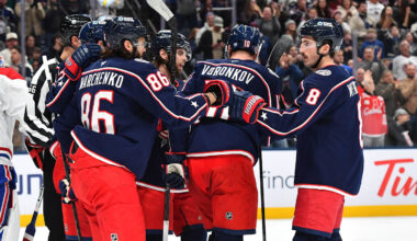 Blue Jackets forward Kirill Marchenko and defenseman Zach Werenski were both lost to injuries on Monday.