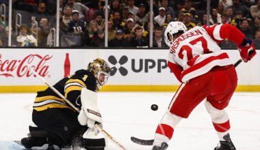 Bruins steal win over Red Wings behind Jeremy Swayman and Morgan Geekie