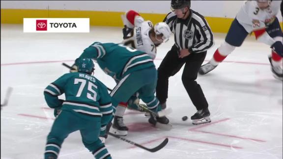 Celebrini scores 10th goal as Sharks top Panthers 3-1 for 3rd straight win