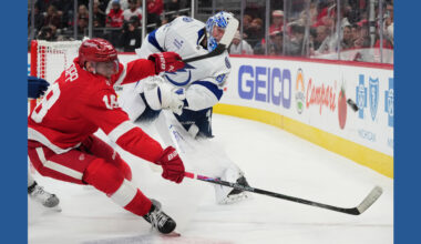 Gourde's unassisted goals power Lightning past Red Wings 6-3 for sixth straight victory