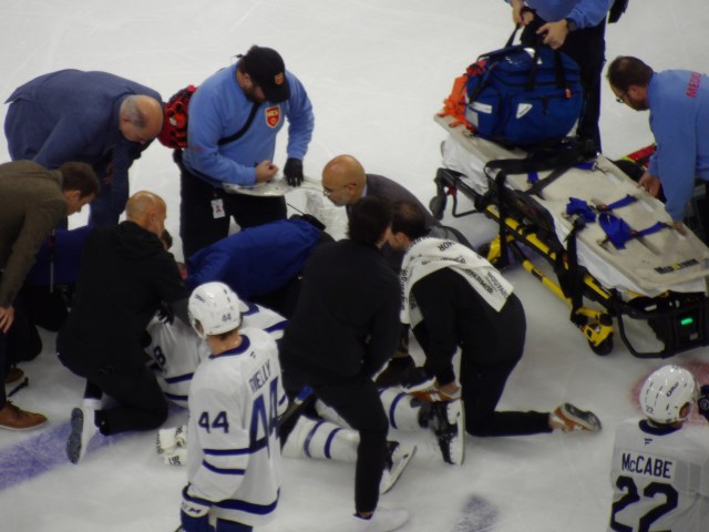 Flyers Michkov hit on Leafs Chris Taney NHL rulebook