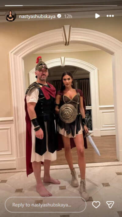 NHL star Alex Ovechkin and wife Nastasiya Ovechkina stun in Roman Warriors Halloween costumes