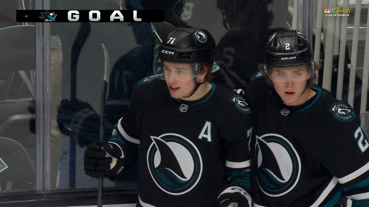 Sharks star Macklin Celebrini scores early goal vs. Mammoth – NBC Sports Bay Area & California