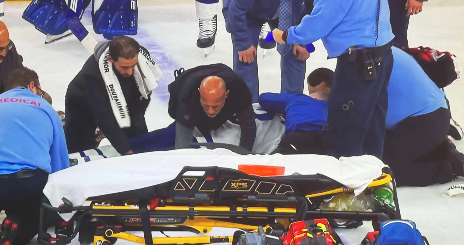 Scary Scene in Philadelphia As Chris Tanev Leaves the Ice On a Stretcher