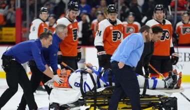 Maple Leafs Chris Tanev Stretchered Off in Philadelphia