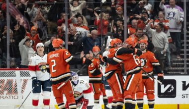 Cutter Gauthier has 1st hat trick in 4-point night to send surging Ducks past Panthers, 7-3