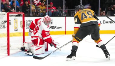 Akira Schmid, Golden Knights blank Red Wings 1-0