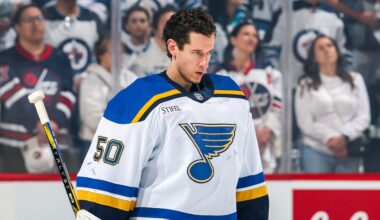 Blues goalie explains viral Alex Ovechkin puck moment