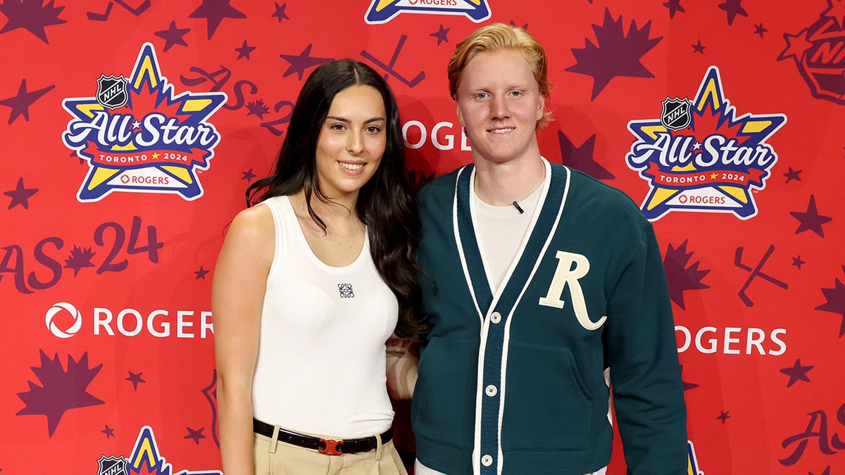 Carolina Matovac and Rasmus Dahlin on the red carpet
