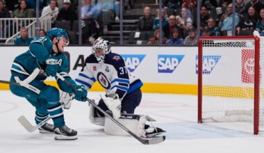 Macklin Celebrini scores, as San Jose Sharks beat Winnipeg Jets