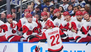 Hall, Stankoven score in 3rd period to rally Hurricanes to 5-4 win over Maple Leafs