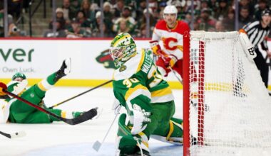 Wallstedt makes 36 saves, Boldy has goal and assist in Wild's 2-0 win over Flames