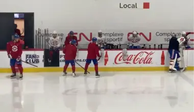 A surprising change leaves Lane Hutson looking unsure at Canadiens practice before the Kings game