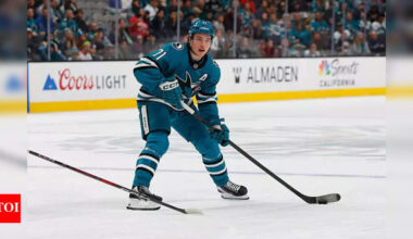 Will Smith watches in shock as San Jose Sharks’ Macklin Celebrini suffers an injury and loses teeth during San Jose Sharks vs the Anaheim Ducks game | NHL News