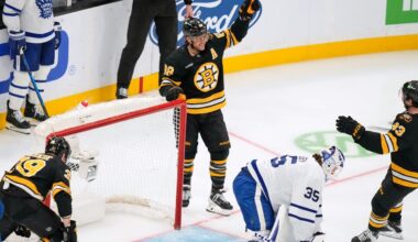 Pastrnak scores twice, hits 400-goal milestone as Bruins beat Maple Leafs