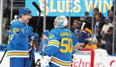 Walker, Binnington lead Blues to 3-2 win against Flames