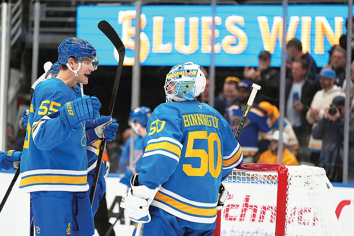 Walker, Binnington lead Blues to 3-2 win against Flames