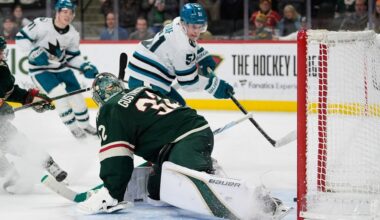 San Jose Sharks goalie Yaroslav Askarov shines in win over Minnesota Wild