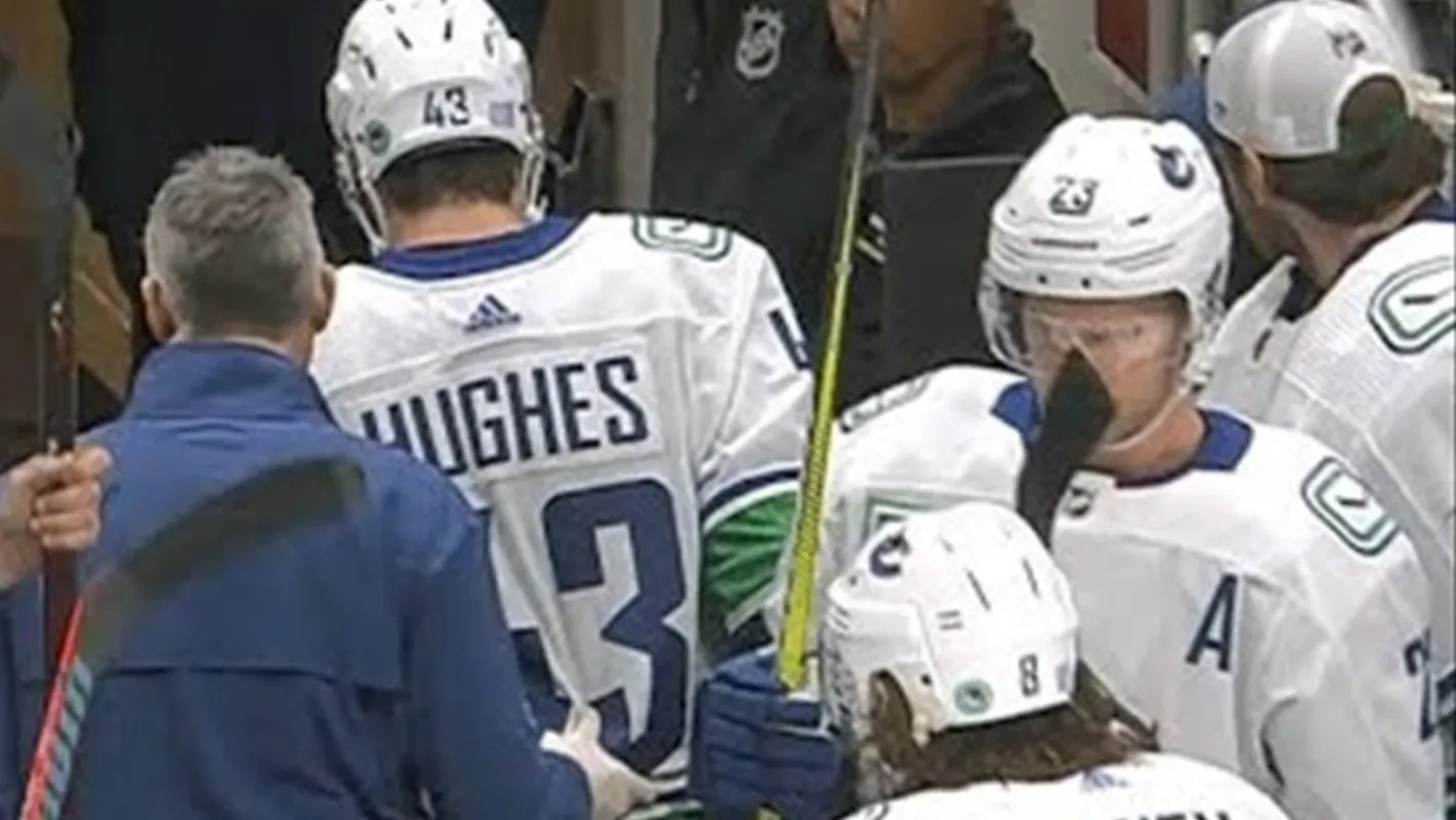 Vancouver Canucks Captain Quinn Hughes Forced to Exit Game Against the Winnipeg Jets with Concerning