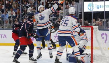 Mathieu Olivier's 3-point night lifts Blue Jackets over Oilers