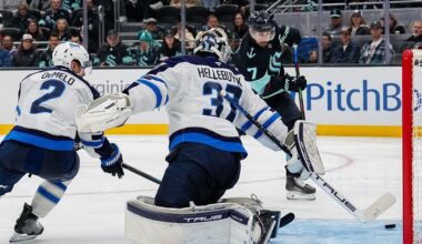 Eberle scores twice as Kraken beat Jets 5-3