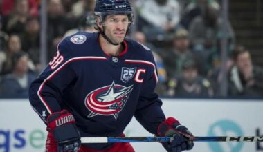 Jackets captain Boone Jenner (upper body) out indefinitely