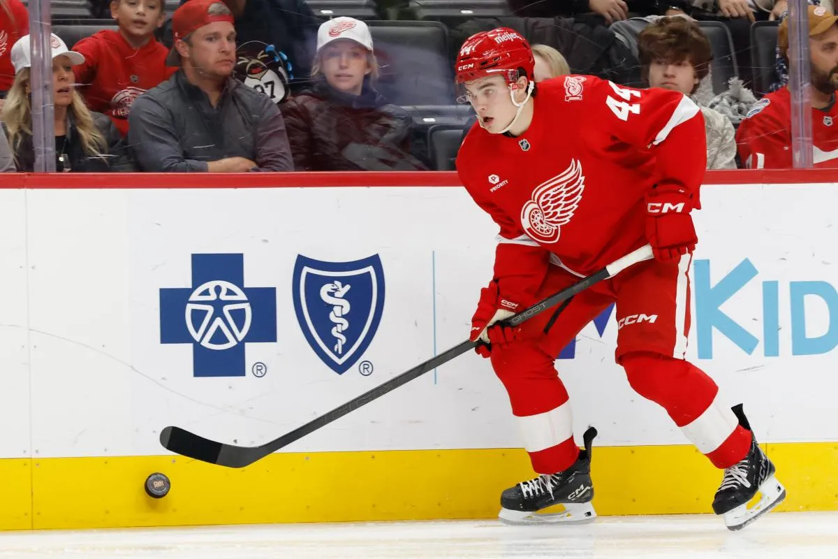 Red Wings rookie finds himself benched by Todd McLellan for nealy entire period Thursday