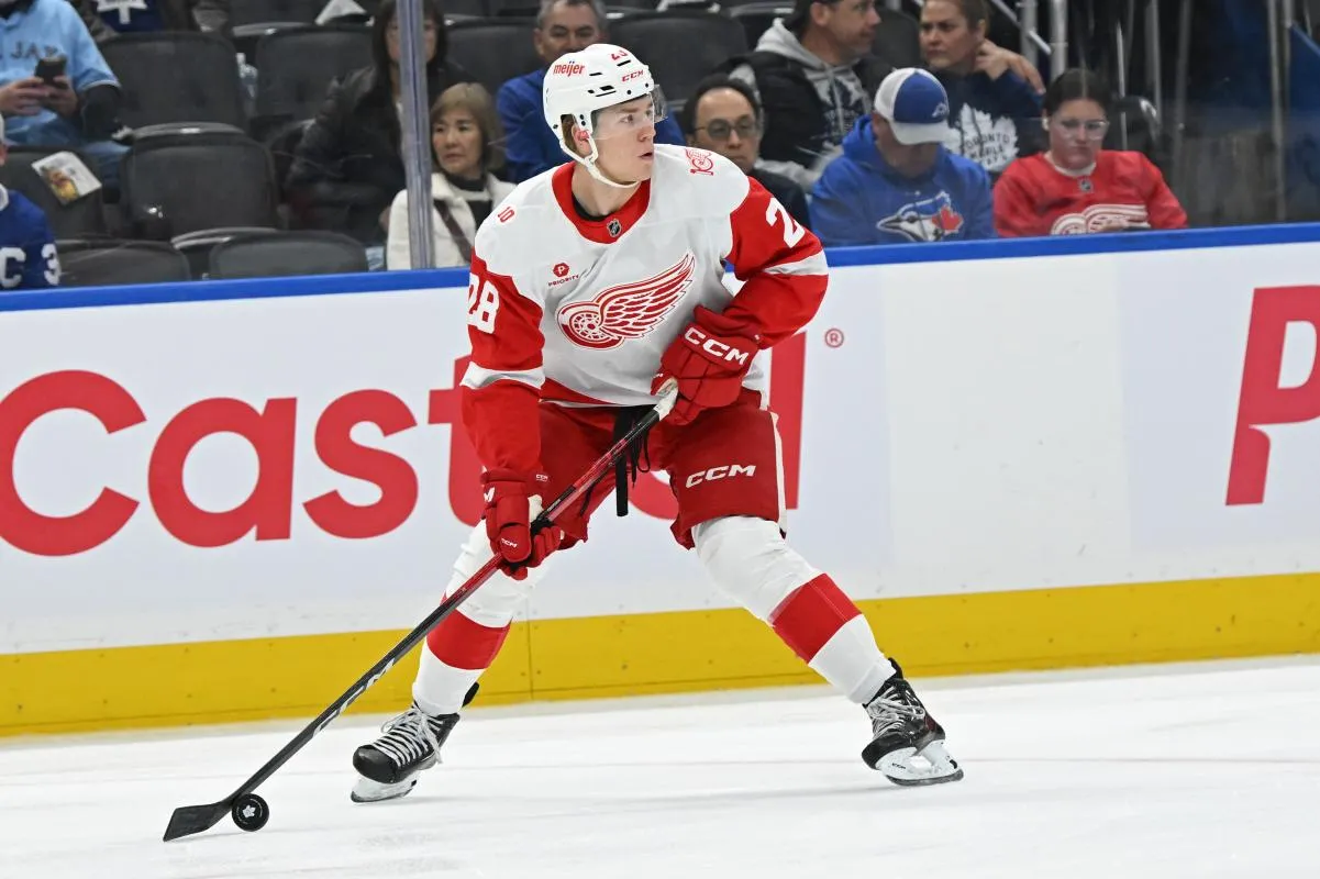 Red Wings send down a top prospect and be immediately makes his presence known
