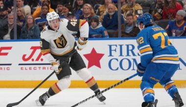 Bowman scores his first NHL goal, sparks Golden Knights to 4-1 win over Blues