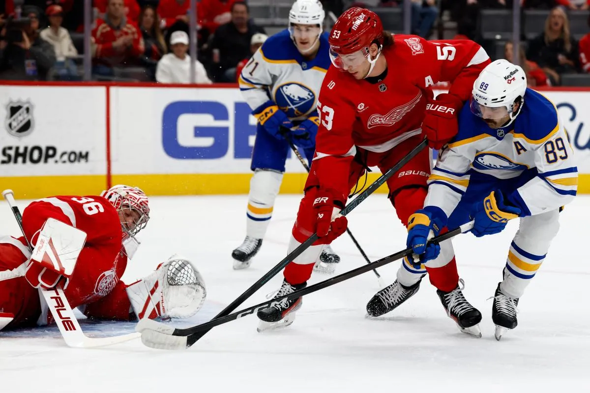 Red Wings defenseman Moritz Seider makes franchise history Saturday vs. Sabres