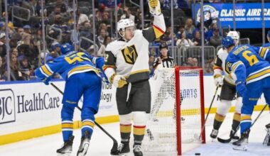 Golden Knights halt skid, cruise past skidding Blues