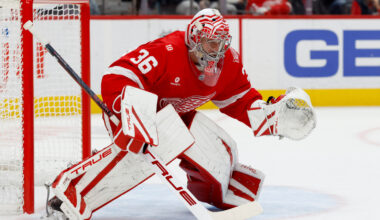 John Gibson Leaves Game Against Anaheim Ducks