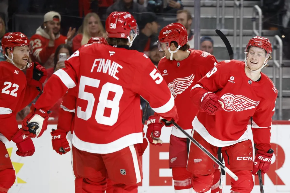 Red Wings roll into first in the Atlantic Division with help of new 'kid line' from Todd McLellan