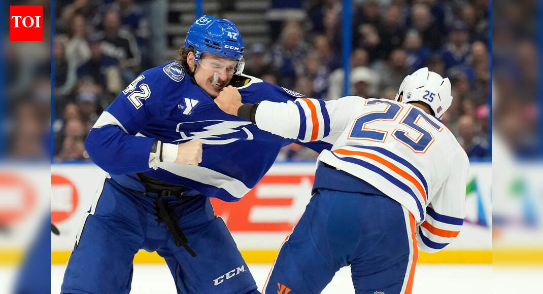 Darnell Nurse responds after Curtis Douglas levels Jake Walman in fiery Oilers at Lightning match | NHL News