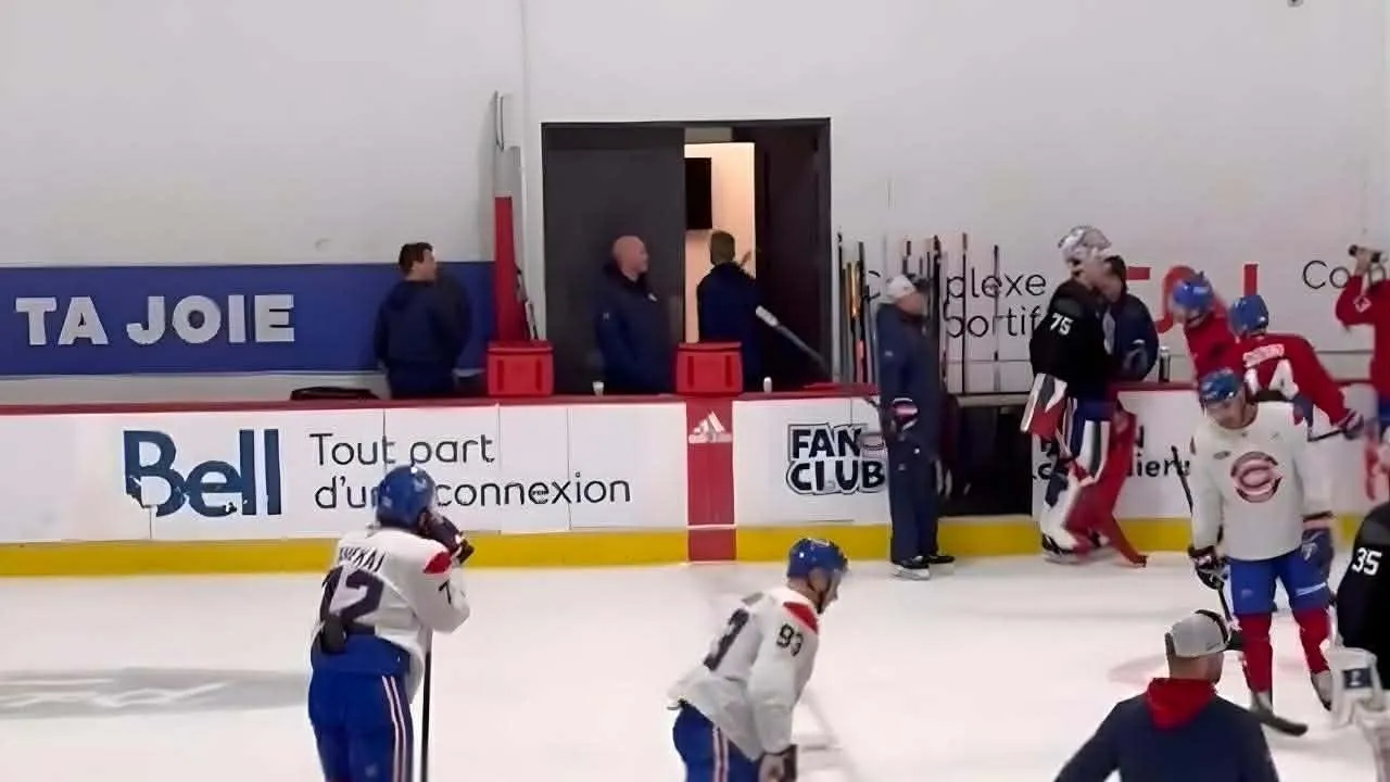 Martin St-Louis suddenly leaves Canadiens practice after 25 minutes and the footage goes viral