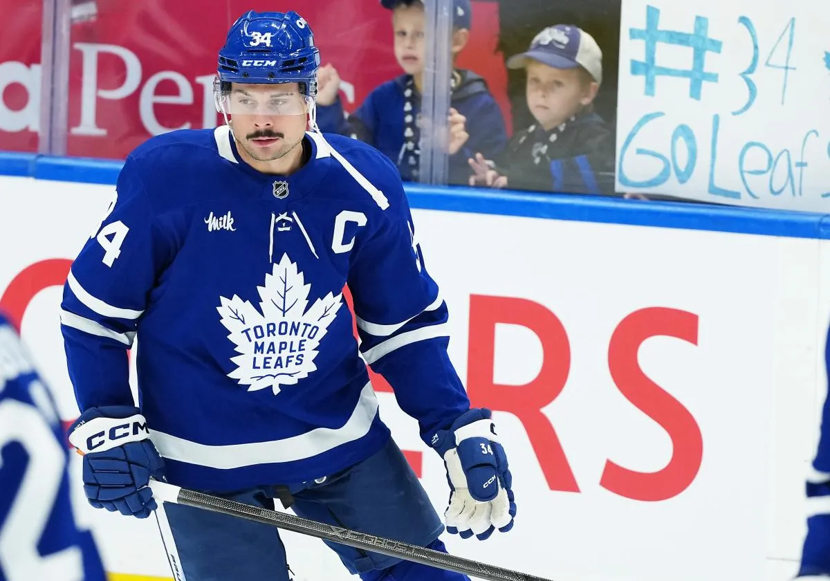 Auston Matthews is back on the ice again, and a key Maple Leafs winger just joined him