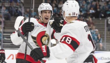 Tim Stutzle nets late winner to get Senators past Sharks