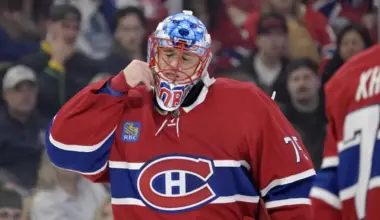 Jakub Dobes shuts down a simple question twice in a strange post-game moment