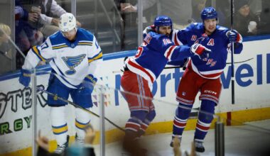 Rangers snap four-game skid with home victory over Blues