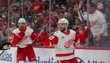 Red Wings' Alex DeBrincat furthers case for Team USA Olympic roster Monday vs. Devil